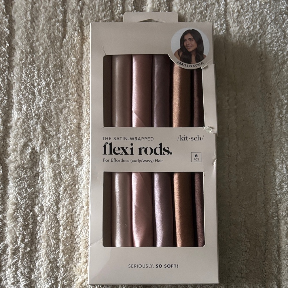 Kitsch Satin-Wrapped Flexi Rods - Pink and Brown